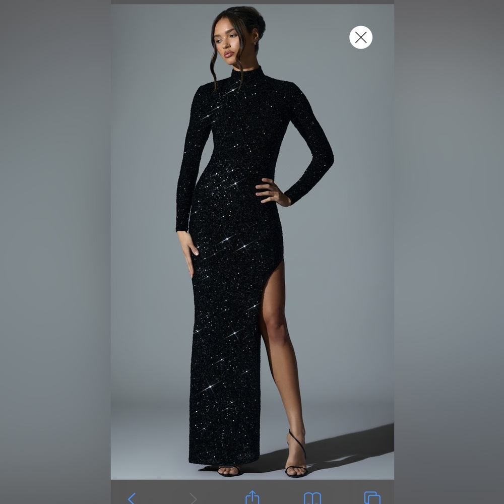 Elegant Black Sequin Dress